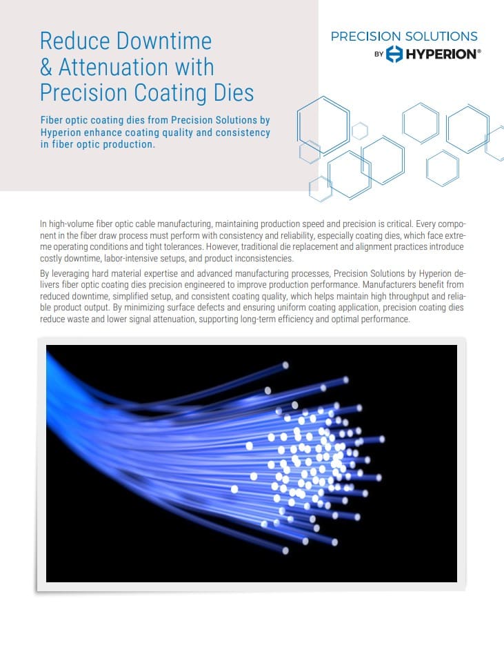 Fiber Optic Coating Dies