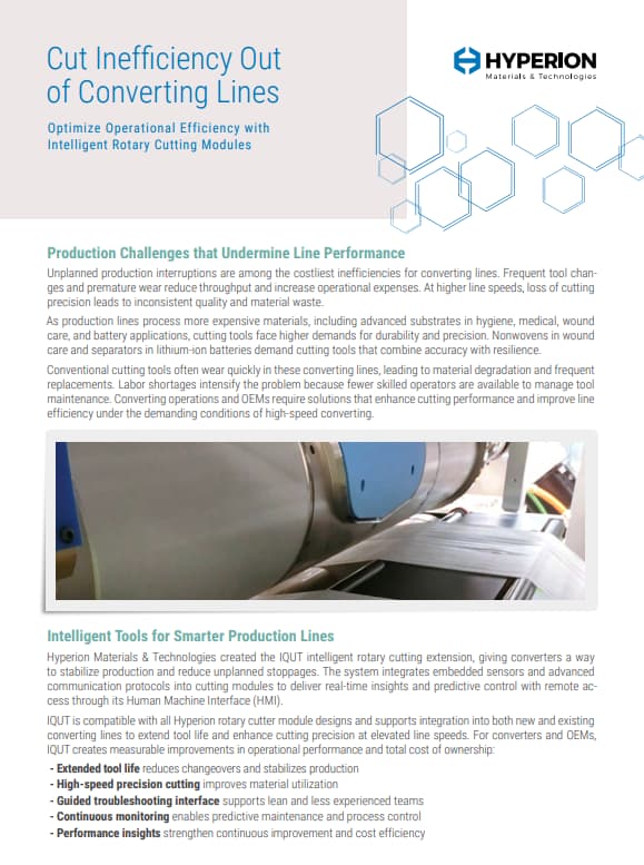 Cut Inefficiency Out of Converting Lines with Intelligent Rotary Cutting Solutions