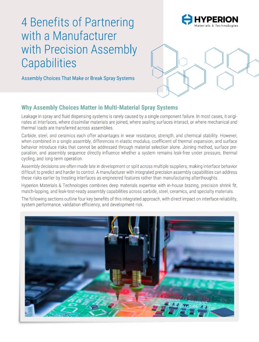 Leak-Free Spray System Assemblies