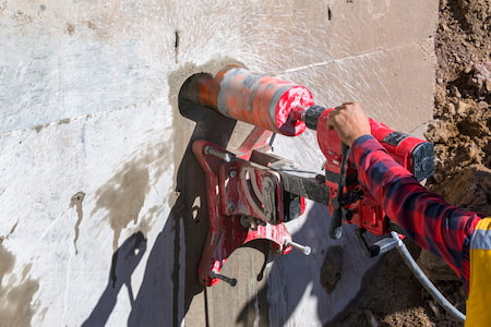 Core Drilling Concrete with Diamond Grit
